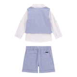 Guess Completo 4 Pezzi Camicia-Bermuda-Gilet-Papillions per Neonato I5RG21WF6P0 AZZURRO GUESS 