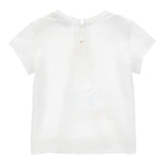 Monnalisa T-Shirt Girocollo Tinta Unita con Stampa per Neonata 39E614X BIANCO MONNALISA 