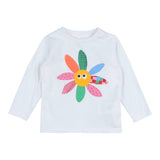 STELLA McCARTNEY shirt girocollo tinta unita con stampa in contrasto Bianco per Neonata TT8010 BIANCO STELLA McCARTNEY 