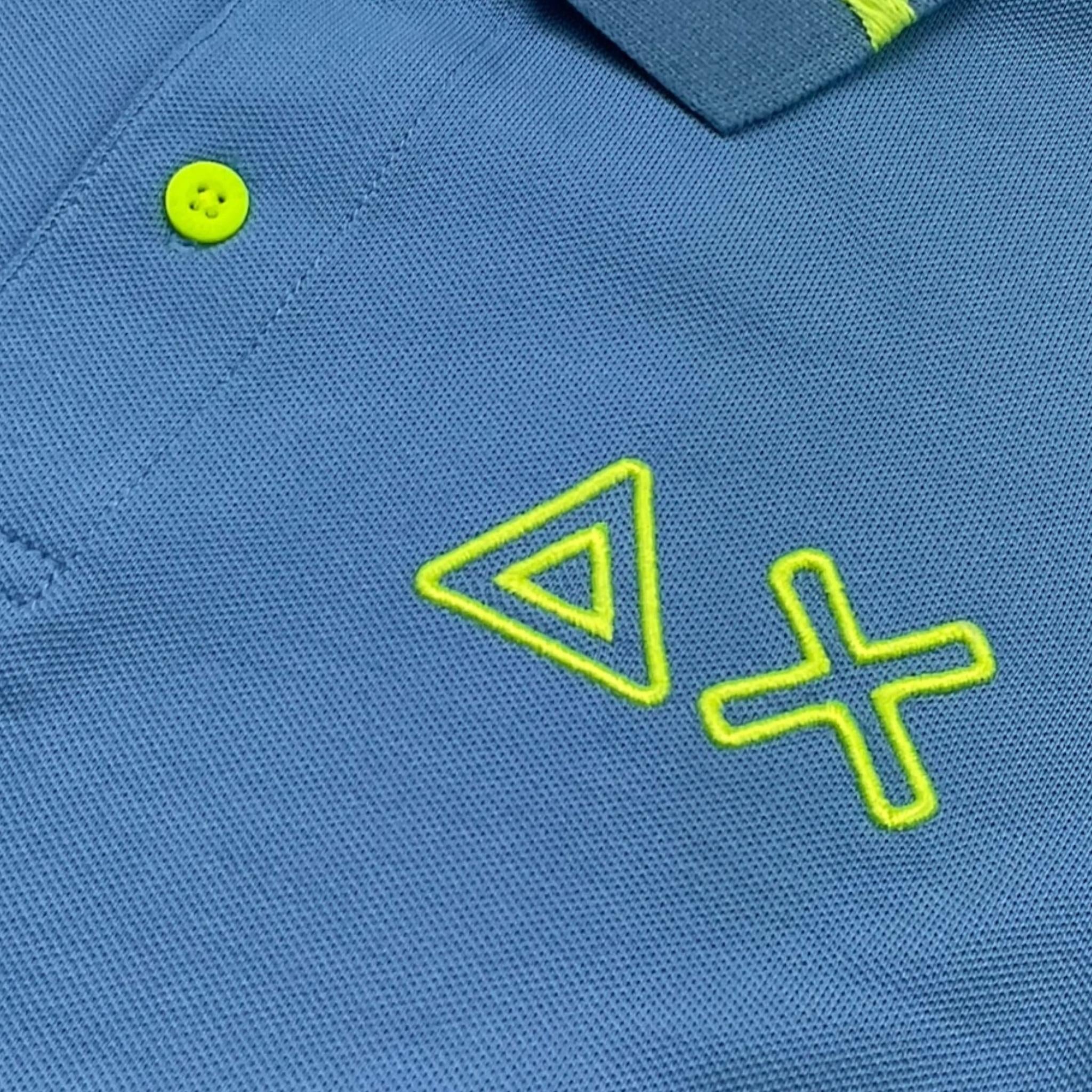 Suns68 Polo Mezza Manica Tinta Unita per Bambino CPA35322 AZZURRO SUNS68 