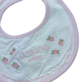 Le Bebe' Bavetta Tinta Unita con Stampa per Neonata LBG6211 BIANCO LE BEBE' 