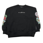 JOHN RICHMOND felpa chiusa girocollo tinta unita con ricami Nero per Bambina RGA25089FE NERO JOHN RICHMOND 