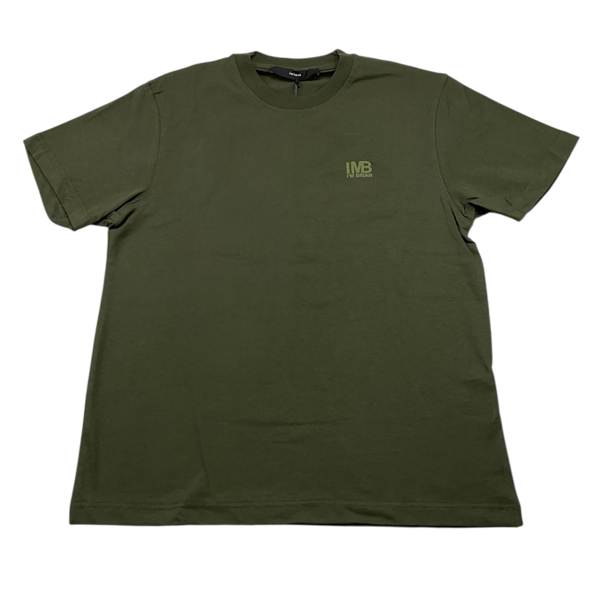 I'M BRIAN t-shirt girocollo tinta unita con logo Verde per Bambino TS3142JXX VERDE I'M BRIAN 