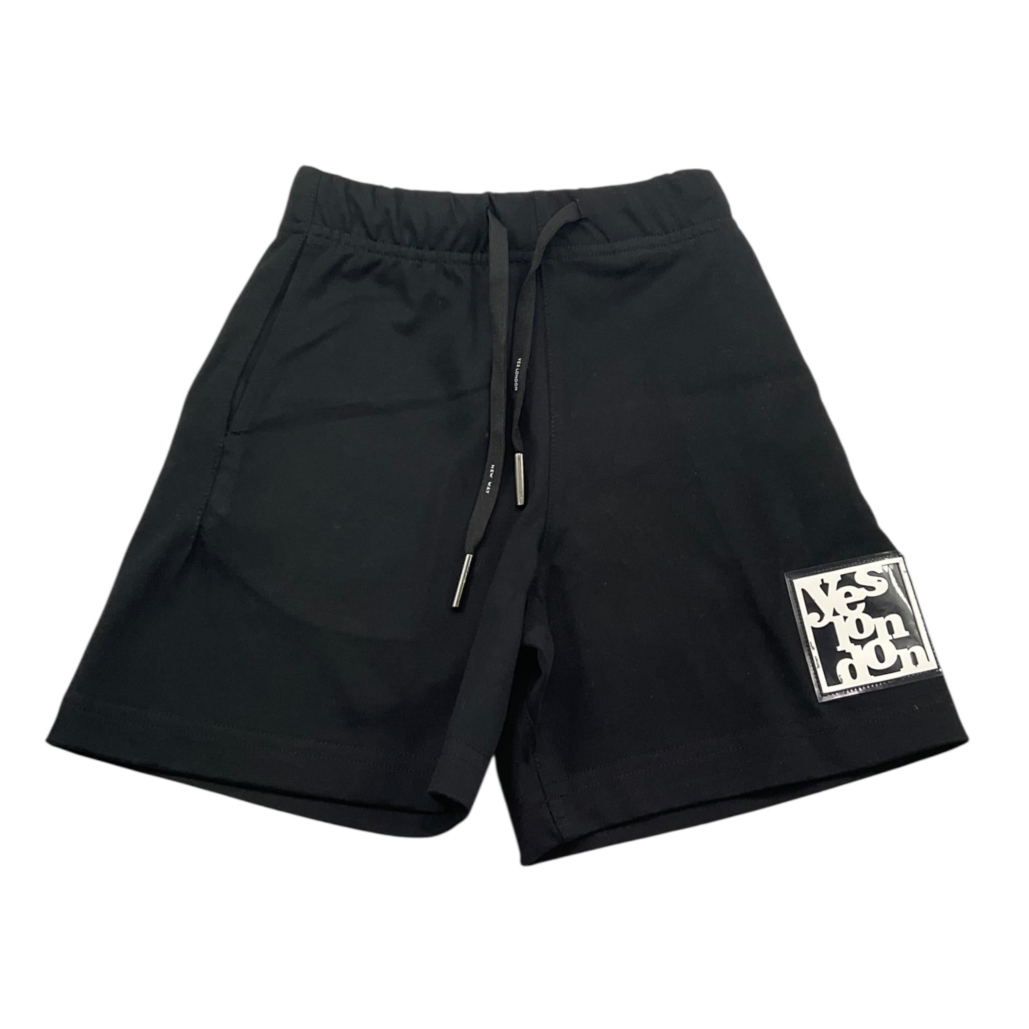 Yes London Bermuda Tinta Unita con Logo per Bambino JR7038 NERO YES LONDON 