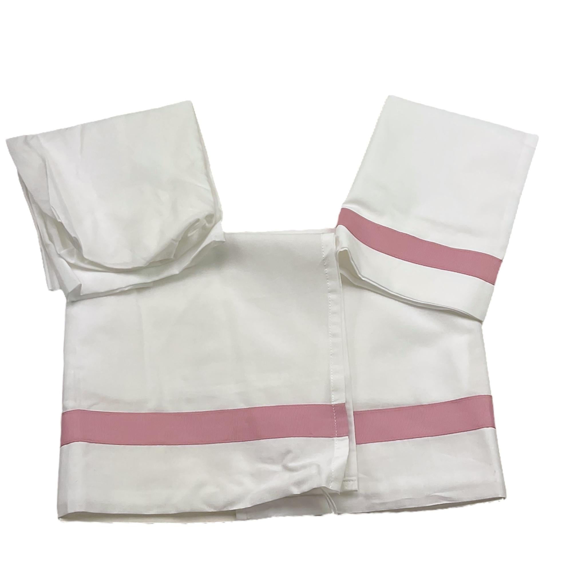 Ninnaoh Set 3 Pezzi Lenzuola Tinta Unita con Applicazioni per Neonata E25LE8 BIANCO NINNAOH 