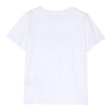 Balmain T-Shirt Girocollo Tinta Unita con Stampa per Bambino BT8P41 BIANCO BALMAIN 