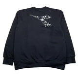 DIADORA felpa chiusa girocollo tinta unita con logo Nero per Bambina F4DIJGSW049X NERO DIADORA 