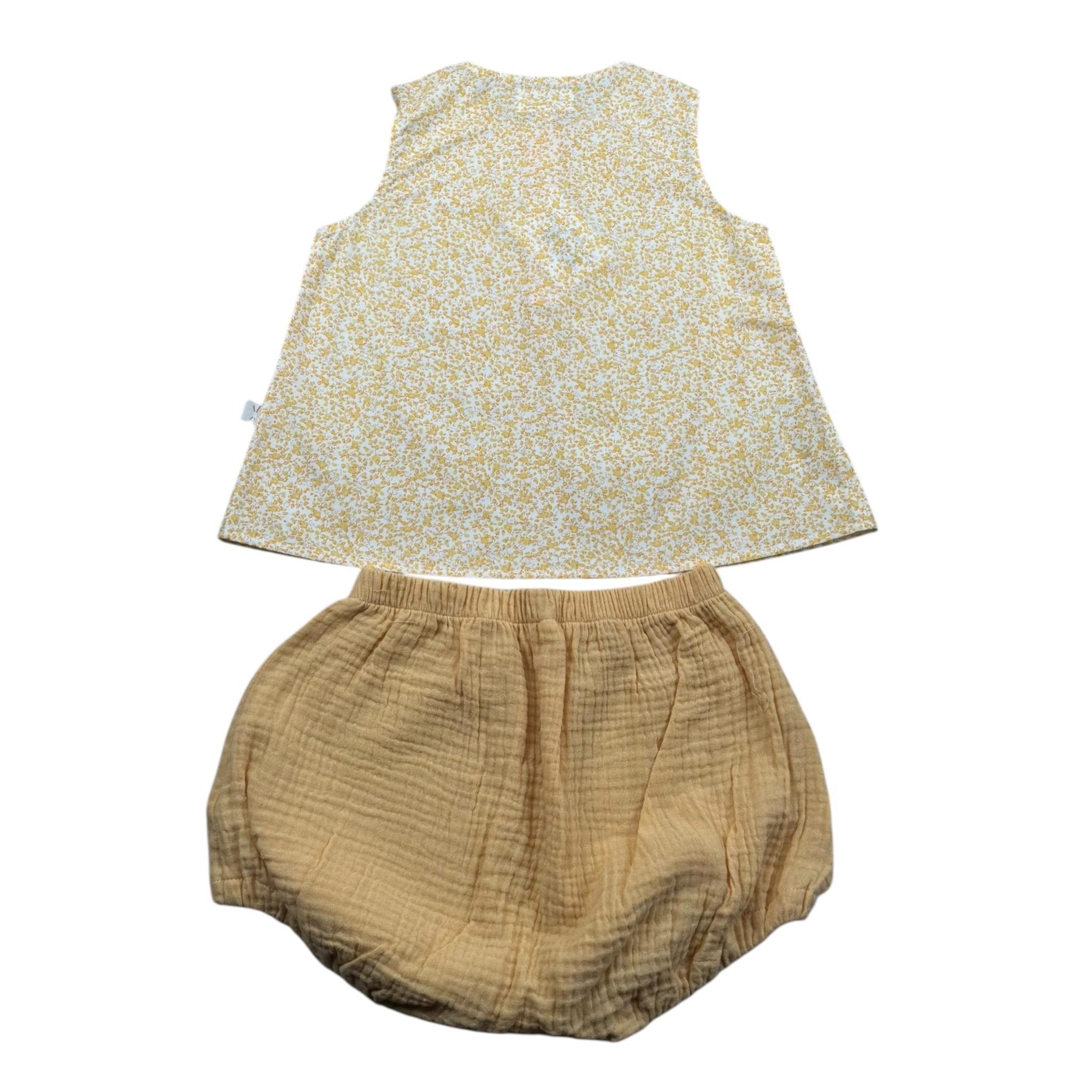 Teddy E Minou Completo 2 Pezzi Camicia-Coulotte per Bambina E25CP045C4135J GIALLO TEDDY E MINOU 