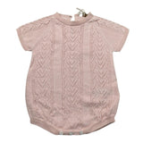 Wedoble Pagliaccetto Mezza Manica Tinta Unita con Trafori per Neonata V2502305B ROSA WEDOBLE 