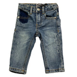 Iceberg Jeans Tinta Unita con Girovita Regolabile per Neonato PTICE4102BN AZZURRO ICEBERG 