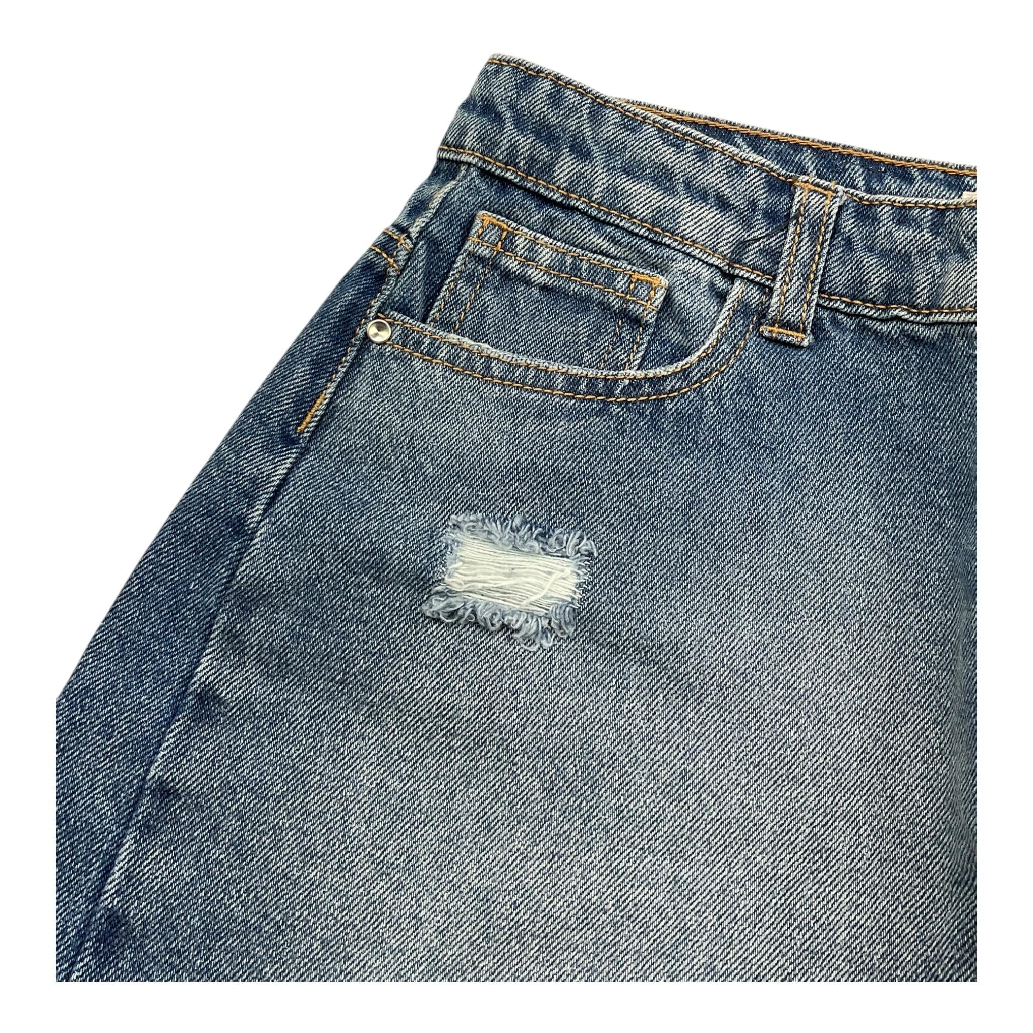 Kocca Short In Denim Tinta Unita con Strappiblu per Bambina MUMRIK BLU Kocca 