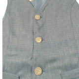 Please Gilet Tinta Unita con Bottoni per Bambino JH01130B73 POLVERE PLEASE 