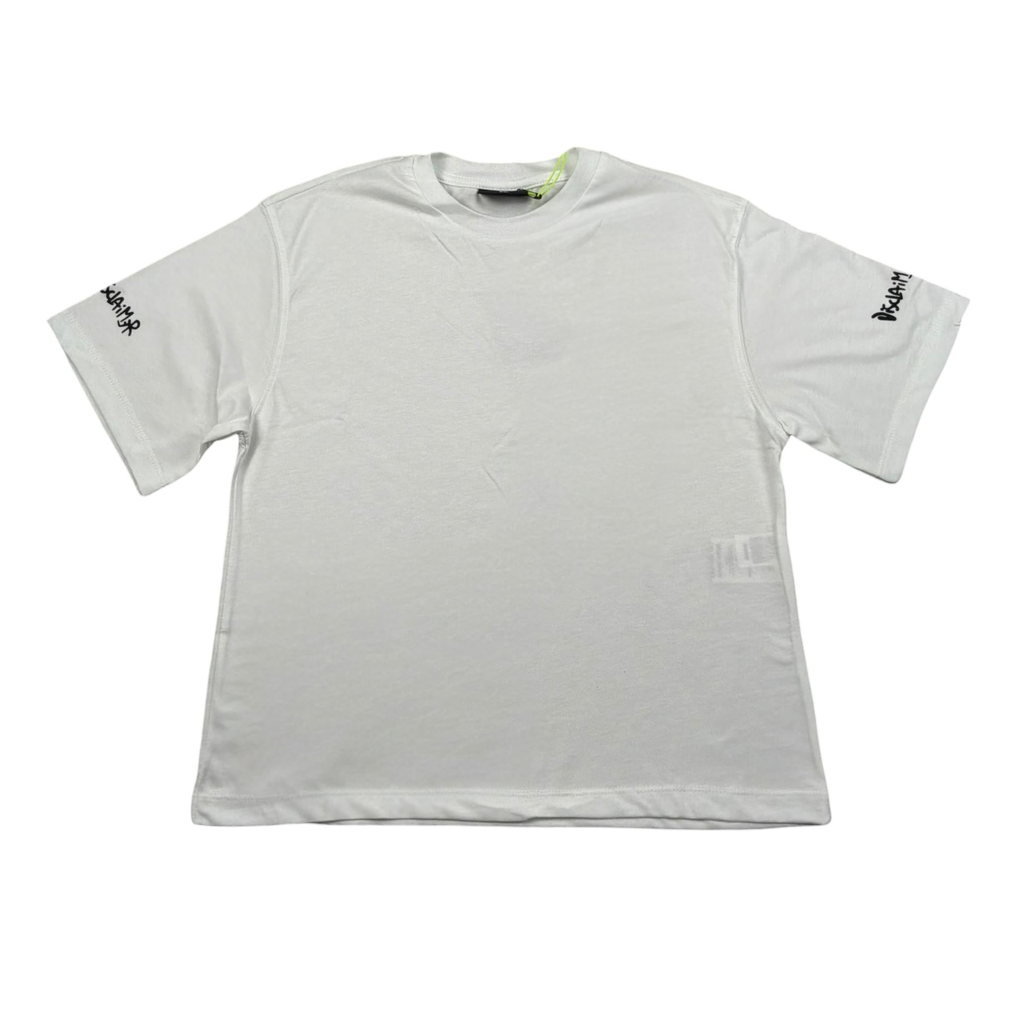 Disclaimer T-Shirt Girocollo Tinta Unita con Stampa per Bambino 25EDK58467 BIANCO DISCLAIMER 