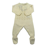 Wedoble Tutina Manica Lunga Tinta Unita con Trafori per Neonato V2507346A GIALLO WEDOBLE 