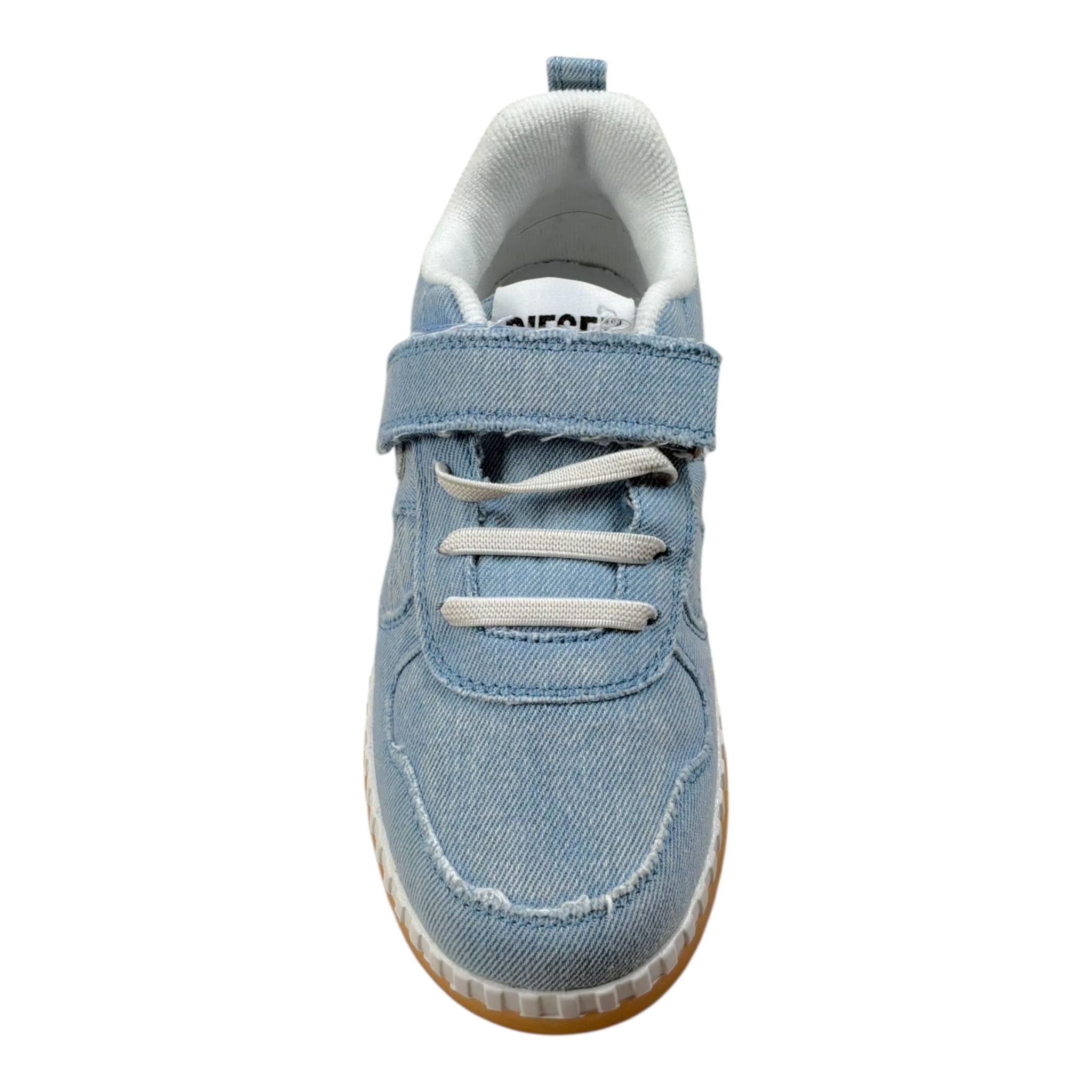 Diesel Sneaker In Denim Tinta Unita con Lacci E Strappo per Bambino BC0597 AZZURRO DIESEL 