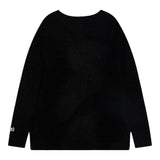 MOSCHINO maglia girocollo tinta unita con stampa in contrasto Nero per Bambina HDW027 NERO MOSCHINO 