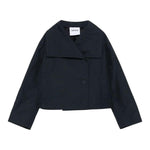 Aspesi Trench Corto Tinta Unita per Bambina S25020GRC0069 BLU ASPESI 