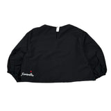 Simonetta Camicia Tinta Unita con Logo per Bambina SW5A03X NERO SIMONETTA 