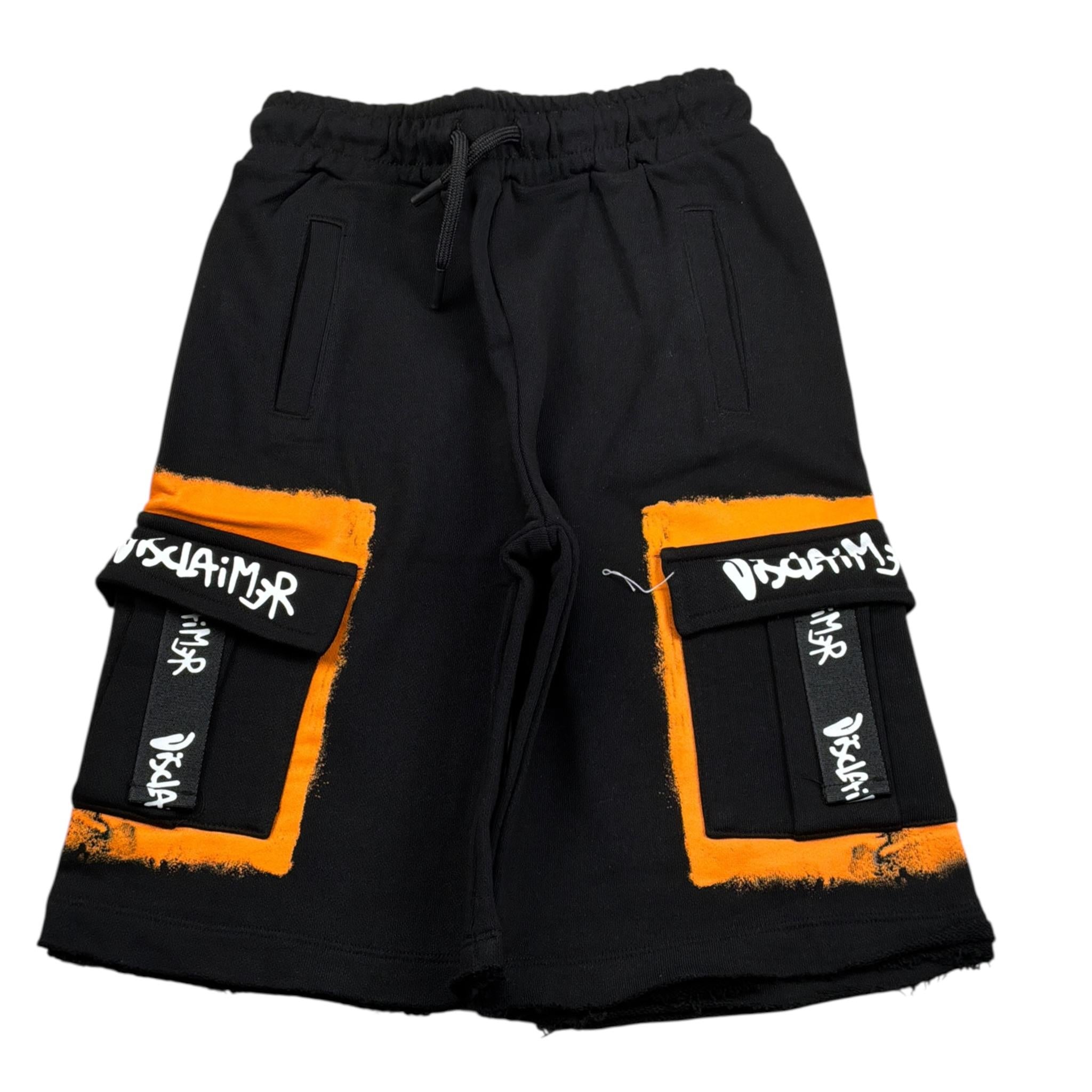 Disclaimer Bermuda In Tuta tinta unita con Stampa Nero per Bambino 23EDK53803 NERO DISCLAIMER 