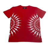 Neil Barrett T-Shirt Girocollo tinta unita con Stampa Rosso per Bambino 027890 ROSSO NEIL BARRETT 