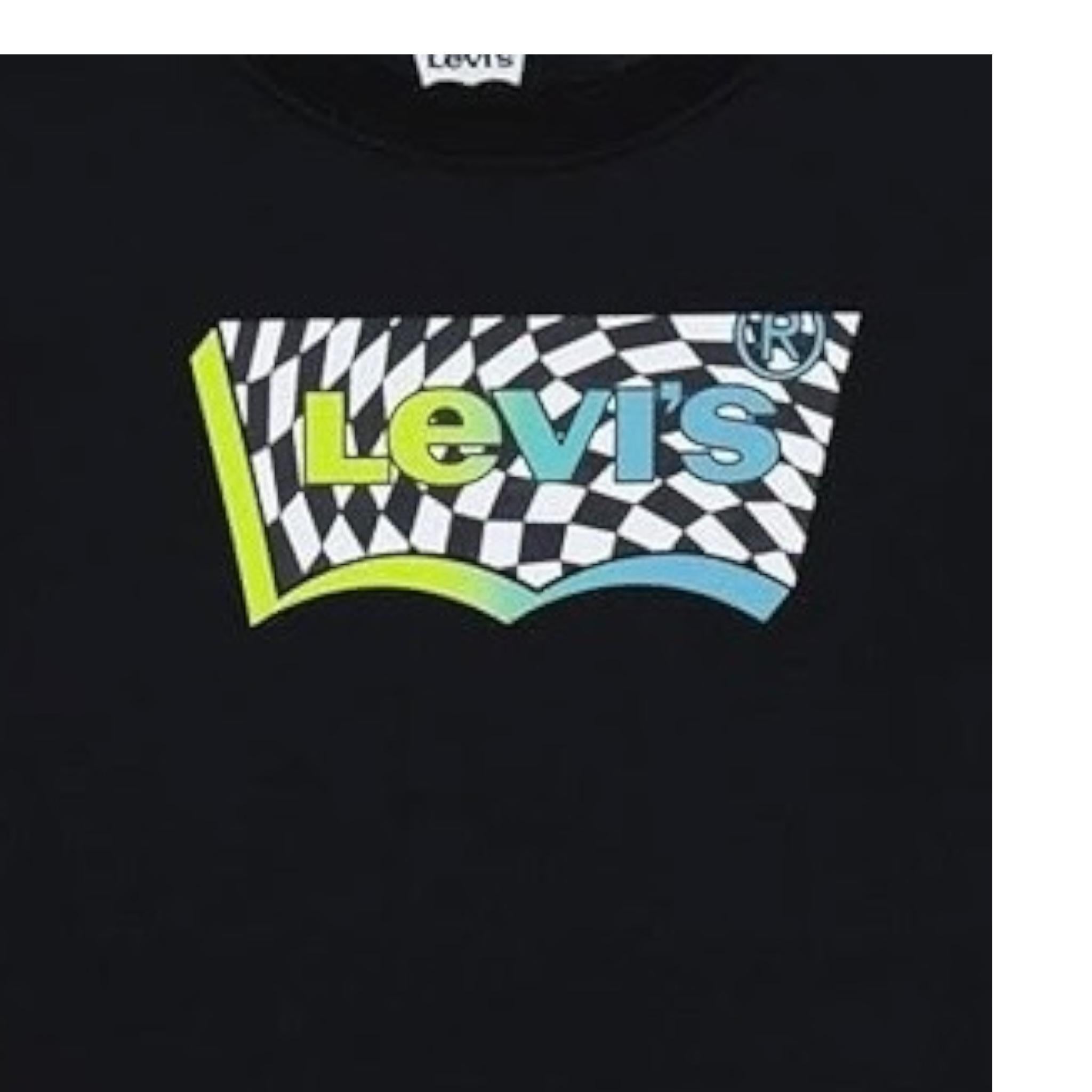 Levi'S T-Shirt Girocollo Tinta Unita con Stampa per Bambino 8EH890 NERO LEVI'S 