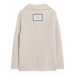 Dou Dou Cardigan Tinta Unita con Bottoni per Bambina DW9P00X BEIGE DOU DOU 