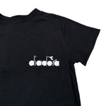 Diadora T-Shirt Girocollo tinta unita con Logo Nero per Bambino 033218 NERO DIADORA 