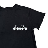 Diadora T-Shirt Girocollo tinta unita con Logo Nero per Bambino 033218 NERO DIADORA 