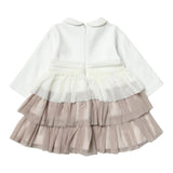 Liu Jo Abito Manica Lunga con Tulle Panna per Neonata KF2041 PANNA LIU JO 
