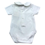 Le Bebe Body Mezza Manica Tinta Unita con Colletto per Neonato LBB5302 BIANCO LE BEBE 