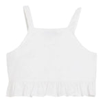 Tommy Hilfiger Top Giromanca Tinta Unita In Pizzo Sangallo per Bambina KG0KG07289 BIANCO TOMMY HILFIGER 