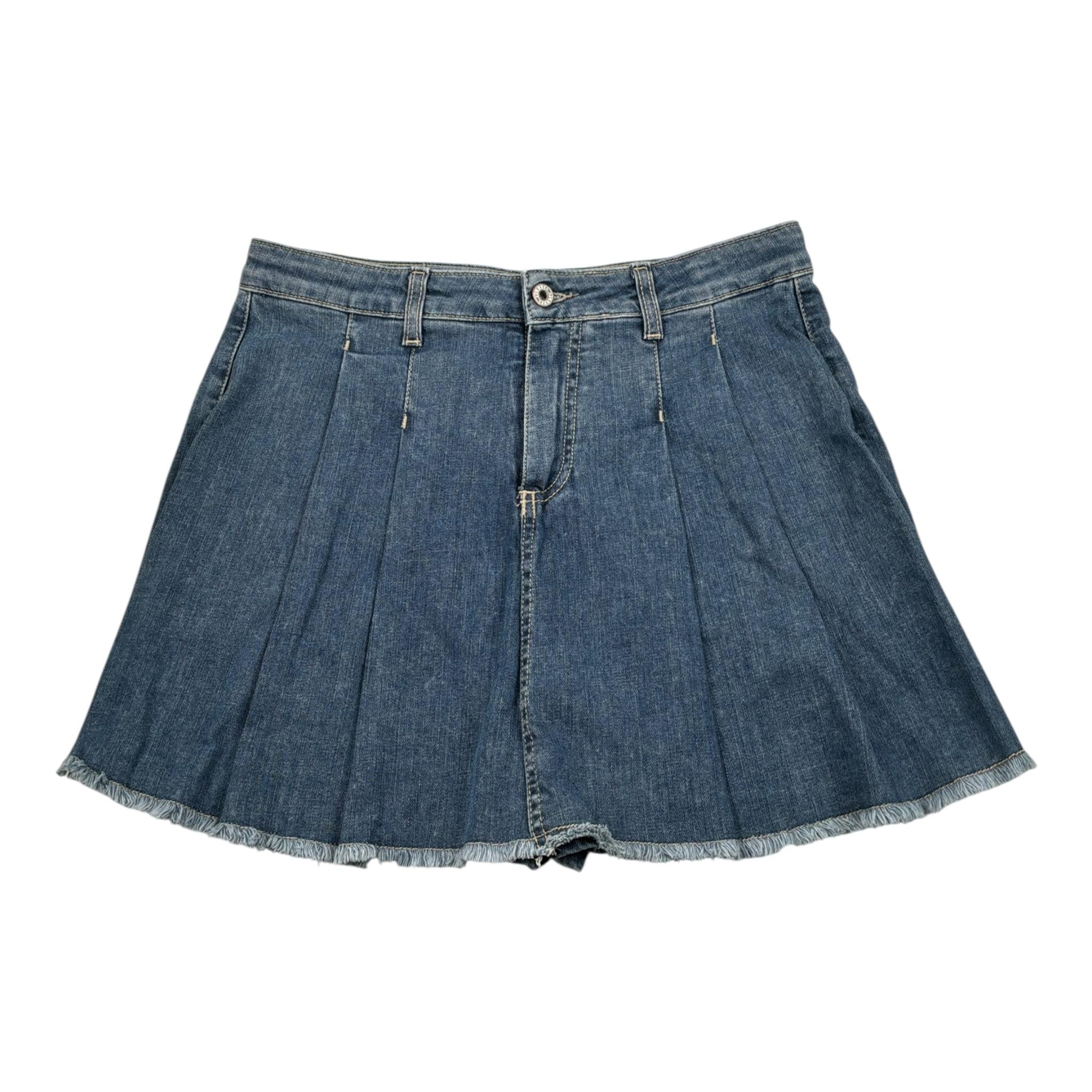 Please Short Modello Gonna In Denim tinta unita Blu per Bambina GB47012G66 BLU PLEASE 