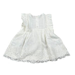 Juliana Abito tinta unita con Ricami Bianco per Neonata 25144 BIANCO JULIANA 