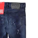 Diesel Jeans Tinta Unita con Girovita Regolabile per Bambino J00813 BLU DIESEL 