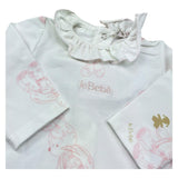 Le Bebe Tutina Manica Lunga Tintaunita per Neonata LBG6285 BIANCO LE BEBE 