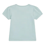Guess T-Shirt Girocollo Tinta Unita con Logo per Neonata A5RI03K6YW4X VERDE ACQUA GUESS 