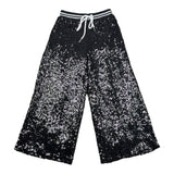 John Richmond Pantalone Modello Palazzo Paillettato Tinta Unita per Bambina RGP26060PA NERO JOHN RICHMOND 