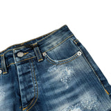 Madd Bermuda In Denim tinta unita Blu per Bambino MAB2009 BLU MADD 