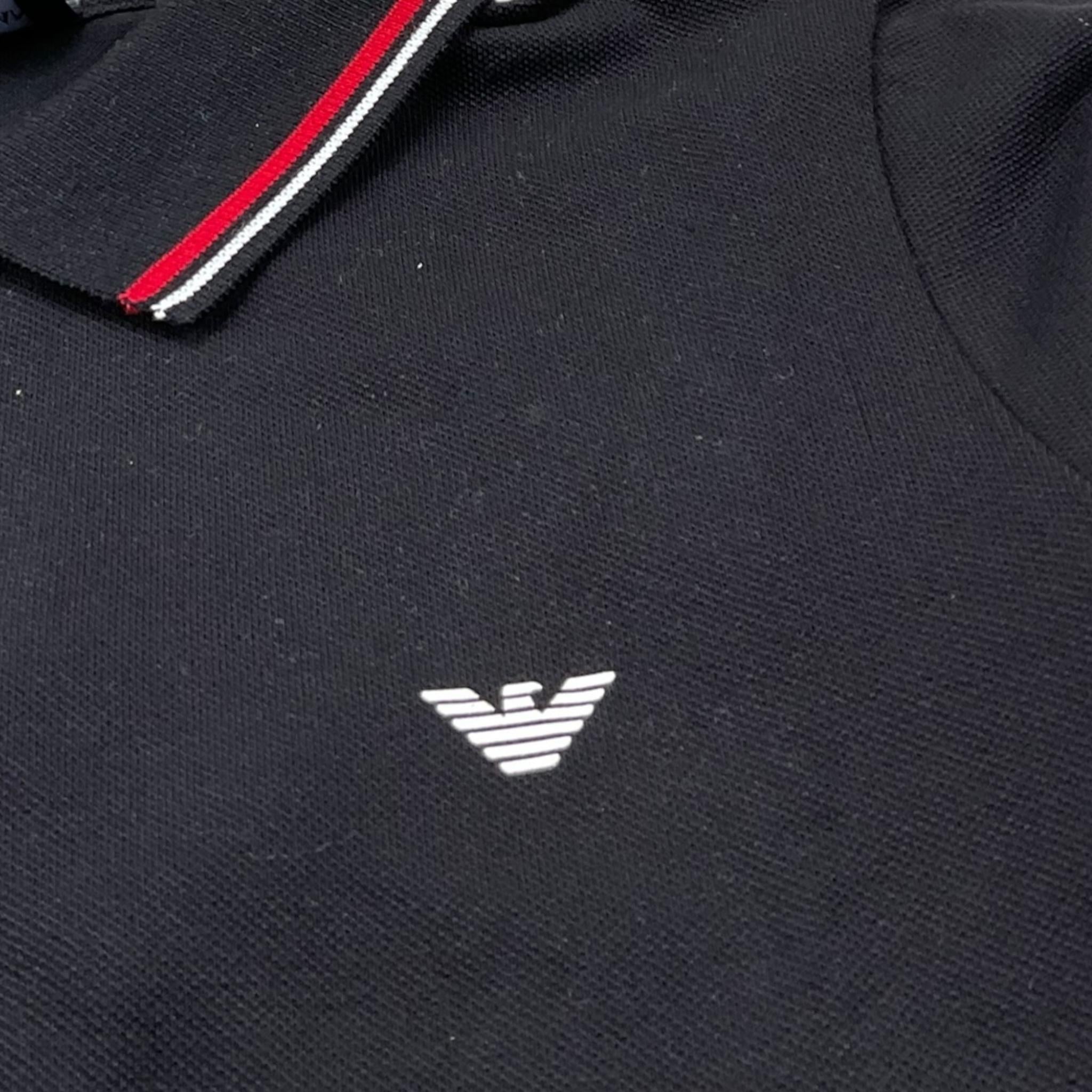 Emporio Armani Polo Tinta Unita con Bottoni per Bambino 8N4FB5 BLU EMPORIO ARMANI 