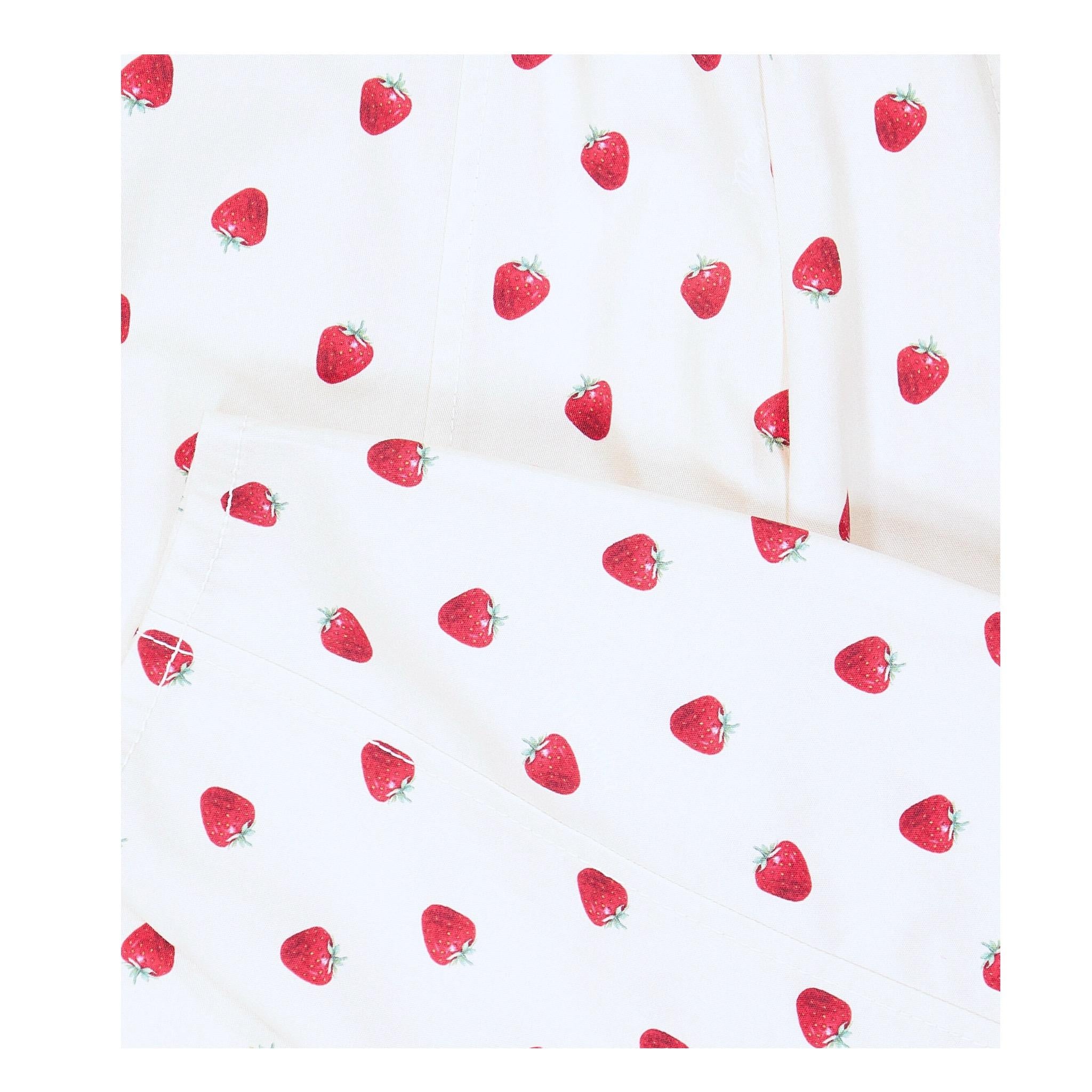 Monnalisa Pantalone tinta unita con Stampa Fragole Beige per Bambina 11C420 BEIGE MONNALISA 