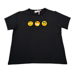 Vicolo T-Shirt Girocollo tinta unita con Ricami Nero per Neonata 3146M0723N NERO VICOLO 