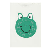Stella Mccartney T-Shirt Girocollo Tinta Unita con Stampe Rana per Bambino TW8571 BIANCO STELLA McCARTNEY 