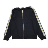 Fracomina Felpa Tinta Unita con Zip E Cappuccio per Bambina FM1011 NERO FRACOMINA 