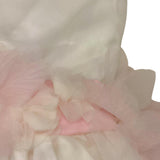 La Stupenderia Abito Cerimonia Giromanica Tinta Unita con Fiocco per Bambina CJAB96 BIANCO LA STUPENDERIA 