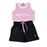 Refrigiwear Completo 2 Pezzi Top-Short per Bambina RG1471W25X NERO/ROSA REFRIGIWEAR 
