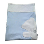 Le Bebe Coperta Bicolore Tinta Unita con Orso per Neonato LBB5293 AZZURRO LE BEBE 