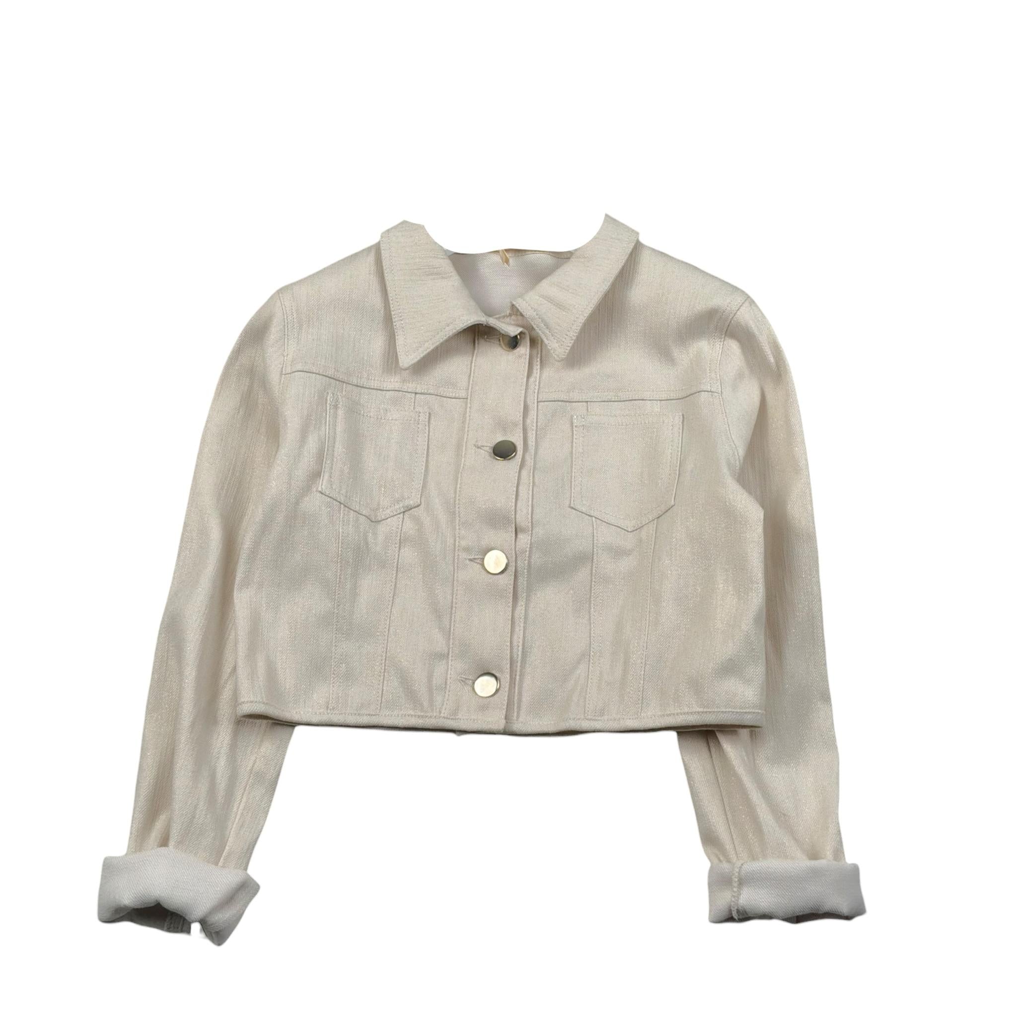 Meilisa Bai Giubbino In Denim Tinta Unita per Bambina FLO6386 BEIGE MEILISA BAI 