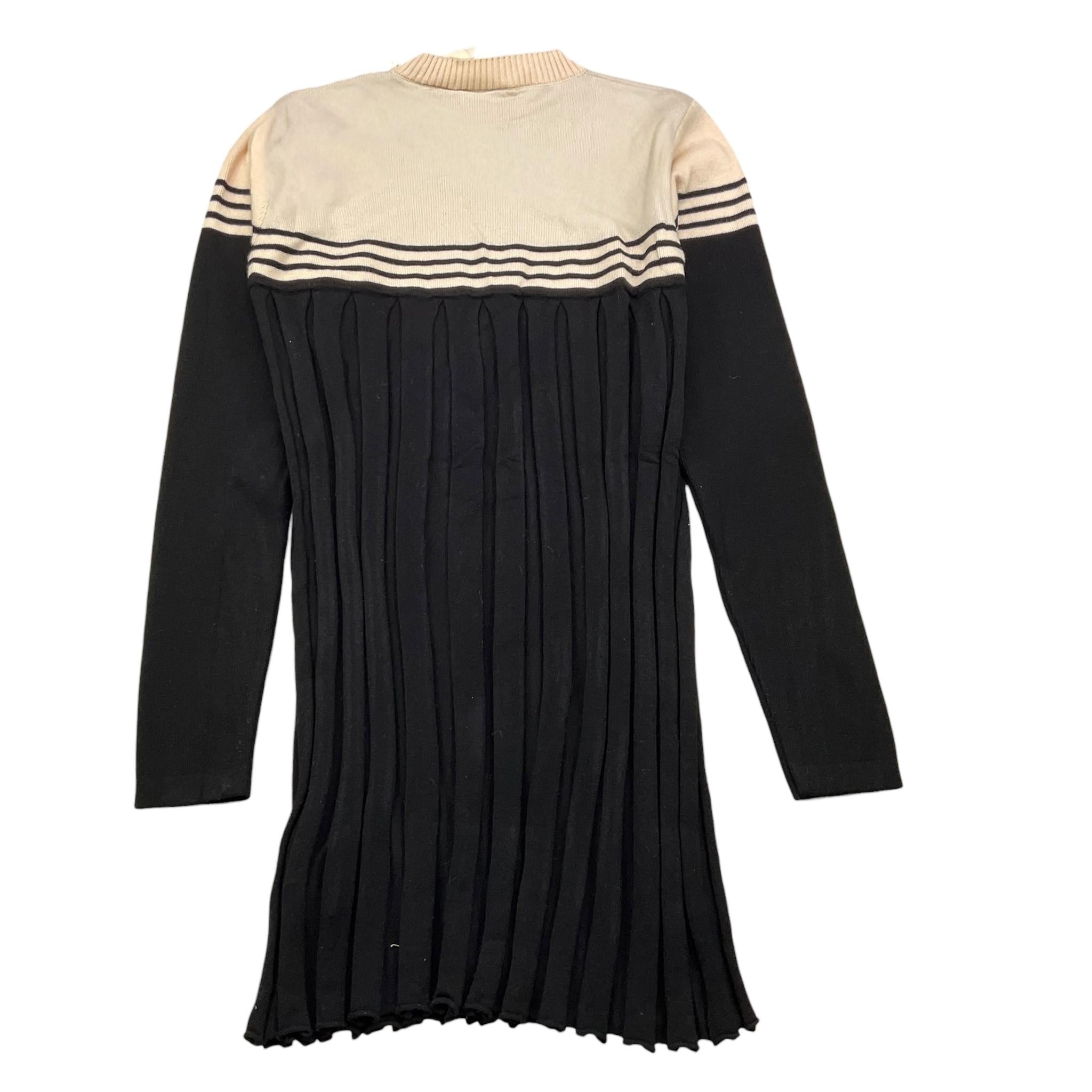 ELISABETTA FRANCHI abito in maglia bicolore girocollo Panna/nero per Bambina EFAB567X PANNA/NERO ELISABETTA FRANCHI 