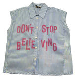 Dixie Camicia Bicolore con Fantasia A Righe per Bambina CC55271G64 BIANCO/BLU DIXIE 