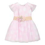 Monnalisa Abito Mezza Manica Tinta Unita In Tulle per Neonata 31A907 ROSA MONNALISA 
